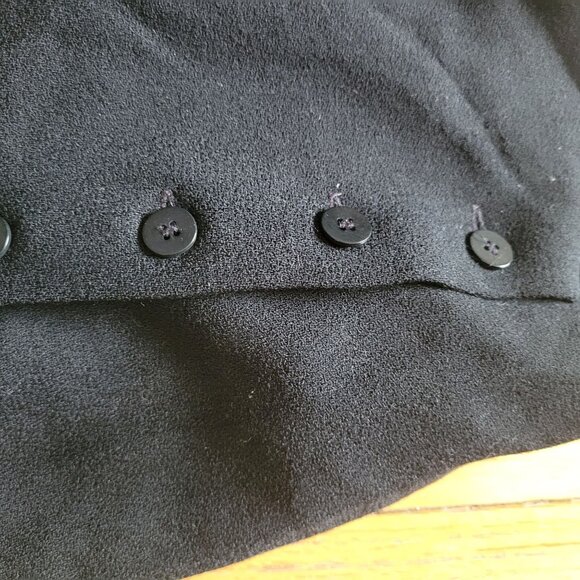 Vintage Chaus Black Wool Button-Accent Long Skirt For Women Size 10 - Picture 5 of 6
